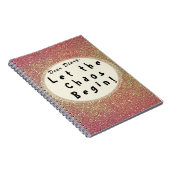 バラおもしろい金ゴールドキュートユーモアモダンタイポグラフィ ノートブック (右側)