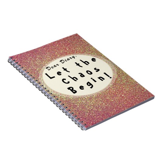 バラおもしろい金ゴールドキュートユーモアモダンタイポグラフィ ノートブック (右側)