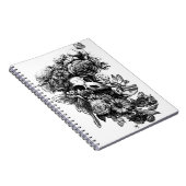 バラおよびガ-黒 ノートブック (右側)