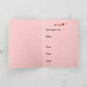 バラおよびケーキの招待状カード 招待状 (内部)