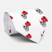 バラおよびスカル ネクタイ (ロール)