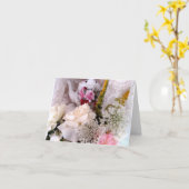 バラおよびティーポット カード (黄色い花)