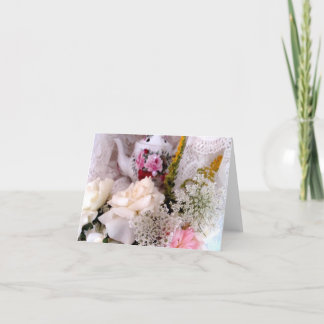 バラおよびティーポット カード