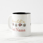 バラおよびデイジーの世界で最も最高のなナナ ツートーンマグカップ (正面左)