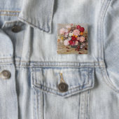 バラおよびデイジー 缶バッジ (インサイチュ)