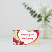 バラおよびハートフレームイメージレジストリカード エンクロージャーカード (スタンド正面)