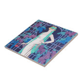 バラおよび夜アールデコのタイル タイル (側面)