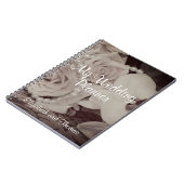 バラおよび真珠「私のウェディングプランナー"のノート ノートブック (左側)