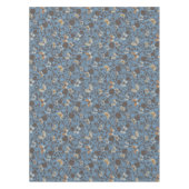 バラおよび蝶が付いているパターン テーブルクロス (正面)