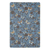 バラおよび蝶が付いているパターン ミニクリップボード (裏面)