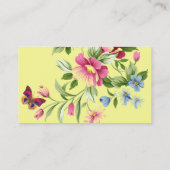 バラおよび蝶名刺 名刺 (裏面)