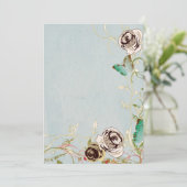 バラおよび蝶招待状 招待状 (スタンド正面)