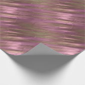 バラおよび金ゴールドメタリック効果2 ラッピングペーパー (角)