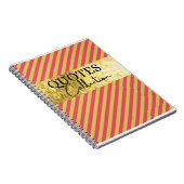 バラおよび金ゴールド引用文収集 ノートブック (右側)