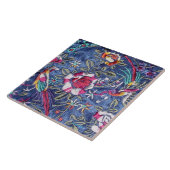 バラおよび鳥の中国のな刺繍 タイル (側面)