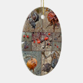 バラお尻コラージュ セラミックオーナメント (右)