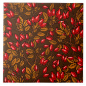 バラお尻、茶色と赤 タイル (正面)