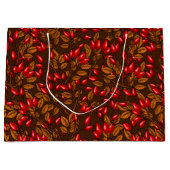 バラお尻、茶色と赤 ラージペーパーバッグ (正面)