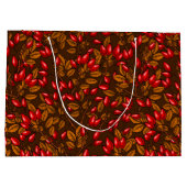 バラお尻、茶色と赤 ラージペーパーバッグ (裏面)