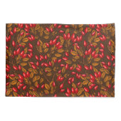 バラお尻、茶色と赤 枕カバー (裏面-左)