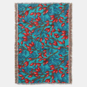 バラお尻、赤と青 スローブランケット (正面縦)