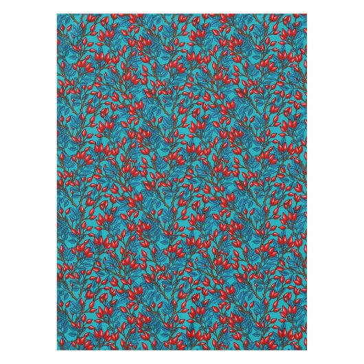 バラお尻、赤と青 テーブルクロス (正面)