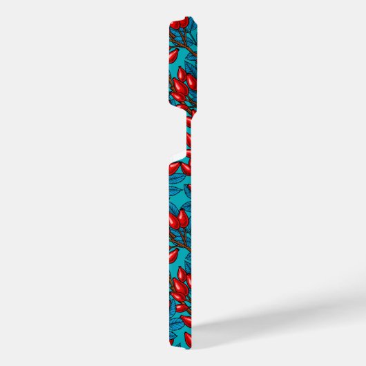 バラお尻、赤と青 iPhoneケース (右側面)