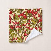 バラお尻、赤、緑、黄 バスタオルセット (ウォッシュタオル)