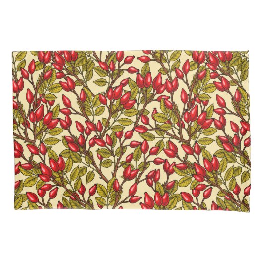 バラお尻、赤、緑、黄 枕カバー (正面左)