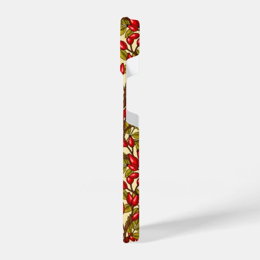 バラお尻、赤、緑、黄 iPhoneケース (左側面)