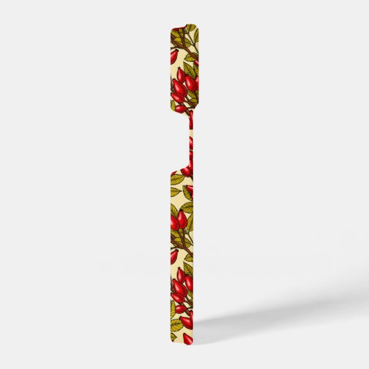 バラお尻、赤、緑、黄 iPhoneケース (右側面)