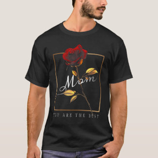 バラお母さん最高のは幸せな母の日 Tシャツ