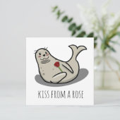 「バラからのキス」ヴァレンティおもしろいンデイカード カード (スタンド正面)