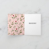 バラかわいらしありがとう サンキューカード (内部)