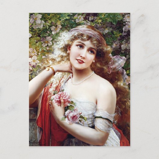 バラかわいらしとして ポストカード (正面)