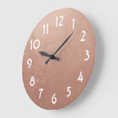 バラかわいらしゴールドフォイル写真 ラージ壁時計 (傾斜)