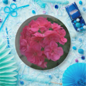 バラかわいらしゼラニウムフローラ ペーパープレート (パーティー)