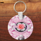 バラかわいらしフラクタルキーチェーン キーホルダー (正面)