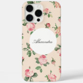 バラかわいらしフローラピンクピーチクリーム Case-Mate iPhoneケース (裏面)