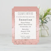 バラかわいらし金ゴールドグリッターストリークス 招待状 (スタンド正面)