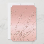 バラかわいらし金ゴールドグリッターストリークス 招待状 (裏面)