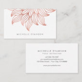 バラかわいらし金ゴールドフラワーマンダラシック 名刺 (正面/裏面)