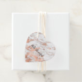 バラかわいらし金ゴールドホワイトグリジー大理石 フェイバータグ (インサイチュ)