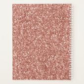 バラかわいらし金ゴールドホワイトグリジー大理石 プランナー手帳 (裏面)