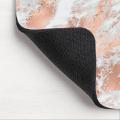 バラかわいらし金ゴールドホワイトグリジー大理石 マウスパッド (コーナー)