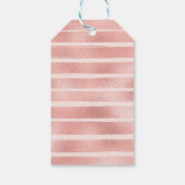 バラかわいらし金ゴールドユニコーン誕生日パーティーの好意 ギフトタグ (裏面)