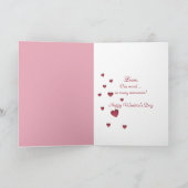 バラが付いているバレンタインのシャンペンのボトル シーズンカード (内部)