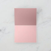 バラが付いているピンクのティーカップそして受皿 サンキューカード (内部)