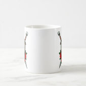 バラが付いている擦り切れたなレバノンの旗の盾そして剣 コーヒーマグカップ (中央)