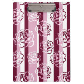バラが付いている縞模様 クリップボード (正面)